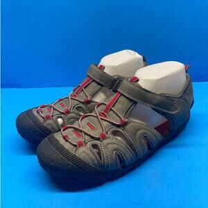 Mountain Creek Women's Hiking Sandals Gray Red size 6 M Velcro